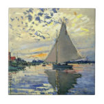 Monet - Sailboot in Le Petit-Gennevilliers Tegeltje<br><div class="desc">Claude Monet schilderij,  Sailboot bij Le Petit-Gennevilliers,  keramische tegels. VIRGINIA5050,  op maat gemaakte producten en geschenken op www.zazzle.com/virginia5050*,  PaulKleeGiftShop,  InternationalGifts,  RetirementGiftStore,  BirthdayGiftStore,  ILoveGiftStore,  en FloridaGiftStore.zazzle.com/FloridaGiftStore.</div>