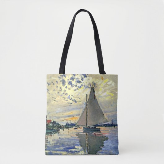Monet - Sailboot in Le Petit-Gennevilliers, Tote Bag (Voorkant)