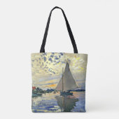 Monet - Sailboot in Le Petit-Gennevilliers, Tote Bag (Achterkant)