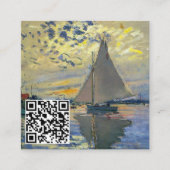 Monet - Sailboot, Le Petit-Gennevilliers - QR-code Vierkante Visitekaartje (Voorkant)