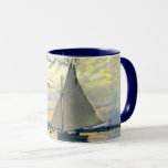 Monet - Sailboot op de Mok Le Petit-Gennevilliers<br><div class="desc">Claude Monet's beroemde schilderij,  Sailboat in Le Petit-Gennevilliers.</div>