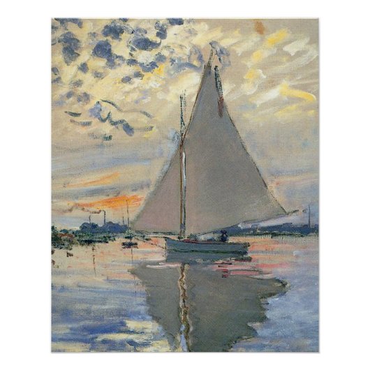 Monet Sailboot Poster (Voorkant)