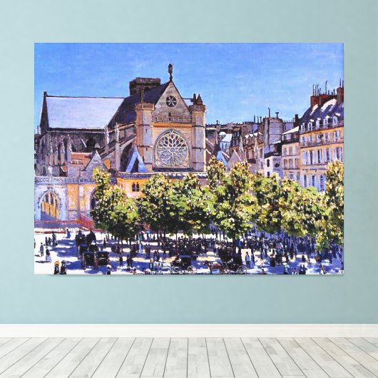Monet - Saint Germain l'Auxerrois Canvas Afdruk (Insitu (Houten vloer))