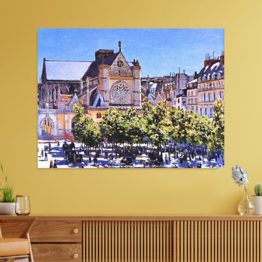 Monet - Saint Germain l'Auxerrois Canvas Afdruk (Insitu (Woonkamer))