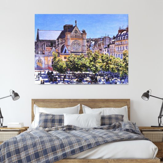 Monet - Saint Germain l'Auxerrois Canvas Afdruk (Insitu (Slaapkamer))
