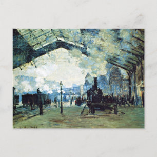 Monet - Saint-Lazare Gare, Normandië Trein, Briefkaart