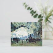Monet - Saint-Lazare Gare, Normandië Trein, Briefkaart (Staand voorkant)