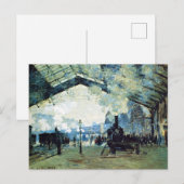 Monet - Saint-Lazare Gare, Normandië Trein, Briefkaart (Voorkant / Achterkant)
