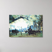 Monet - Saint-Lazare Gare, Normandië Trein, Canvas Afdruk (Voorkant)