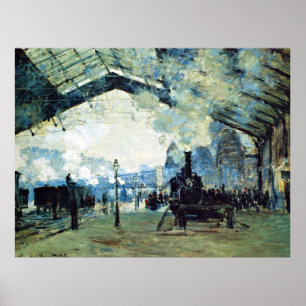 Monet - Saint-Lazare Gare, Normandië Trein, Poster