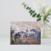 Monet - Saint-Lazare Station, spoor komt uit, Briefkaart (Staand voorkant)