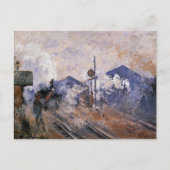 Monet - Saint-Lazare Station, spoor komt uit, Briefkaart (Voorkant)
