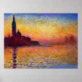 Monet - San Giorgio Maggiore at Dusk Poster (Voorkant)