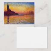 Monet - San Giorgio Maggiore in Dusk Notitiekaartje (Voorkant / Achterkant)