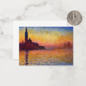 Monet - San Giorgio Maggiore in Dusk Notitiekaartje (Voorkant / Achterkant in situ)