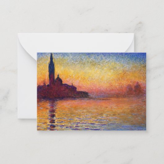 Monet - San Giorgio Maggiore in Dusk Notitiekaartje (Voorkant)