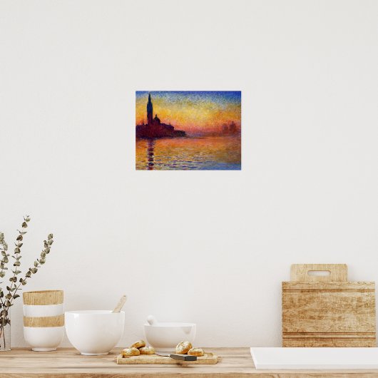 Monet - San Giorgio Maggiore in Dusk Poster (Keuken)