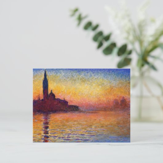 Monet - San Giorgio Maggiore te Dusk Briefkaart (Staand voorkant)