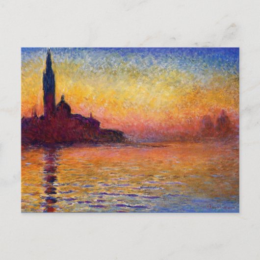 Monet - San Giorgio Maggiore te Dusk Briefkaart (Voorkant)