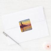 Monet - San Giorgio Maggiore te Dusk Vierkante Sticker (Envelop)