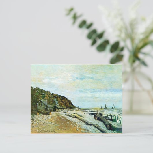 Monet - Scheepswerf bij Honfleur Briefkaart (Staand voorkant)
