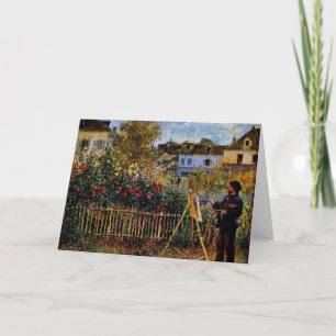 Monet schilderen in zijn tuin in Argenteuil Kaart