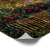 Monet schilderen in zijn tuin in Argenteuil Poster (Hoek)