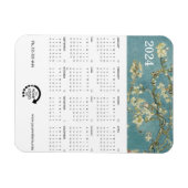 Monet Schilderij Bedrijf Logo 2024 Kalender Magneet (Horizontaal)