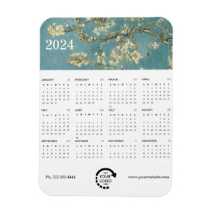 Monet Schilderij Bedrijf Logo 2024 Kalender Magneet