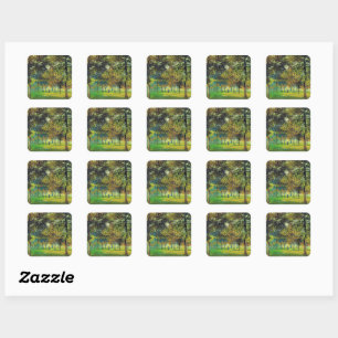 Monet-schilderij, Laan van het Champ de Foire, Vierkante Sticker