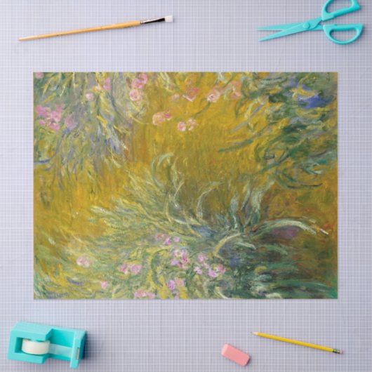 monet schilderpad door Irises Tissuepapier (Craft)