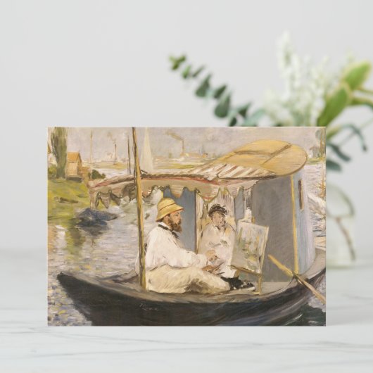 Monet schildert in zijn atelierboot | Édouard Mane (Staand voorkant)