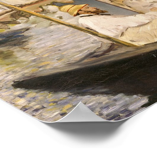 Monet schildert in zijn atelierboot | Édouard Mane Poster (Hoek)