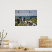 Monet Seaside Garden Blooms Classic Zeegezicht Poster (Keuken)