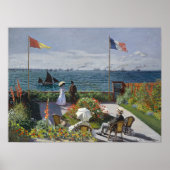 Monet Seaside Garden Blooms Classic Zeegezicht Poster (Voorkant)