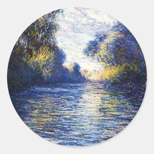 Monet Seine River Fine Art Sticker (Voorkant)