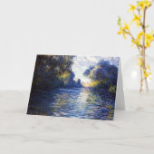 Monet Seine River Impressionism Art Card Kaart (Gele Bloem)