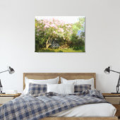 Monet - Seringen in de Zon Canvas Afdruk (Insitu (Slaapkamer))