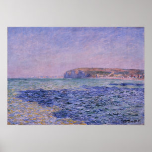 Monet - Shadows On The Sea The Cliffs At Pourville Poster