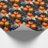 Monet - Sinaasappel tak met fruit Cadeaupapier (Hoek)
