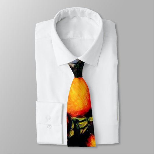 Monet - Sinaasappel tak met fruit Stropdas (Gebonden)