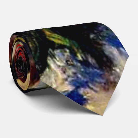 Monet - Sinaasappel tak met fruit Stropdas (Opgerold)