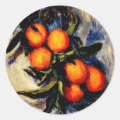 Monet - Sinaasappeltak met fruit Ronde Sticker (Voorkant)