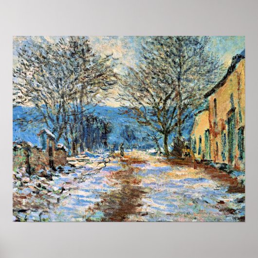 Monet - sneeuweffect in Limetz Poster (Voorkant)
