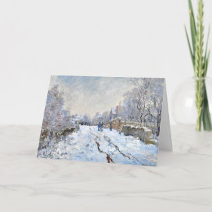 Monet - Sneeuwlandschap bij Argenteuil, Bedankkaart