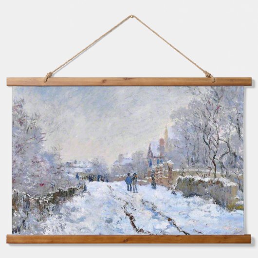 Monet - Sneeuwlandschap bij Argenteuil Hangend Wandkleed (Voorkant)