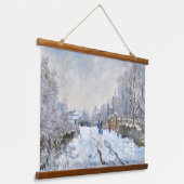 Monet - Sneeuwlandschap bij Argenteuil Hangend Wandkleed (Gebogen)