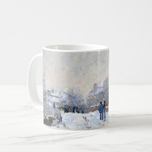 Monet - Sneeuwlandschap bij Argenteuil Koffiemok (Voorkant links)