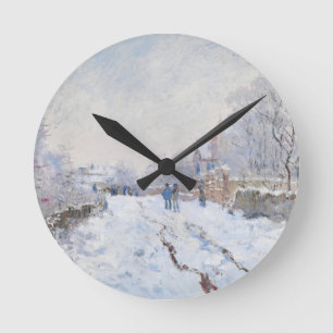 Monet Sneeuwlandschap bij Argenteuil Ronde Klok