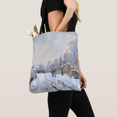 Monet - Sneeuwlandschap bij Argenteuil Tote Bag (Dichtbij)
